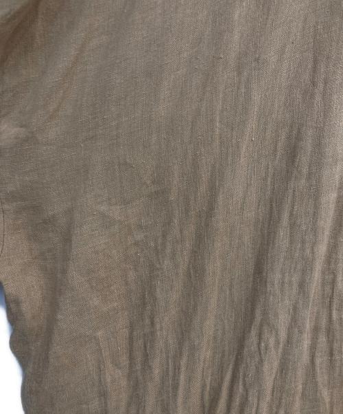 mizuiro-ind（ミズイロインド）mizuiro-ind (ミズイロインド) リネンシャツワンピース ベージュ サイズ:Freeの古着・服飾アイテム