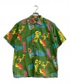 PRIMO BEER by Sun Surfサンサーフ）の古着「総柄シャツ」｜グリーン