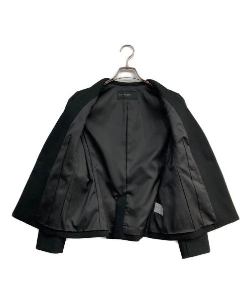 NOLLEY'S sophi（ノーリーズソフィー）NOLLEY'S sophi (ノーリーズソフィー) ウォッシャブルウール調ノーカラージャケット ブラック サイズ:S (36)の古着・服飾アイテム