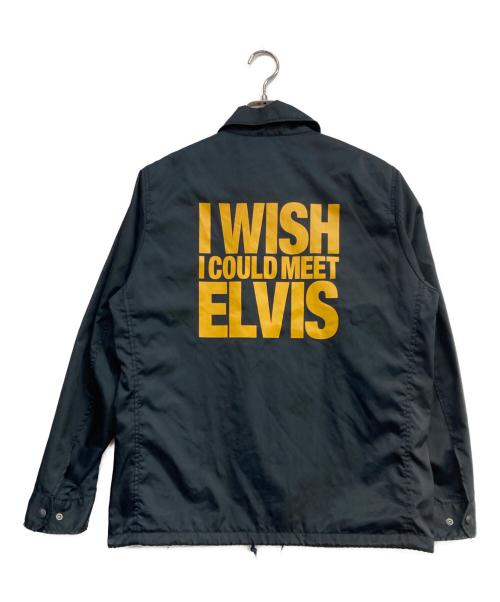 Hysteric Glamour（ヒステリックグラマー）Hysteric Glamour (ヒステリックグラマー) I WISH I COULD MEET ELVIS COACH JACKET ブラック サイズ:Mの古着・服飾アイテム