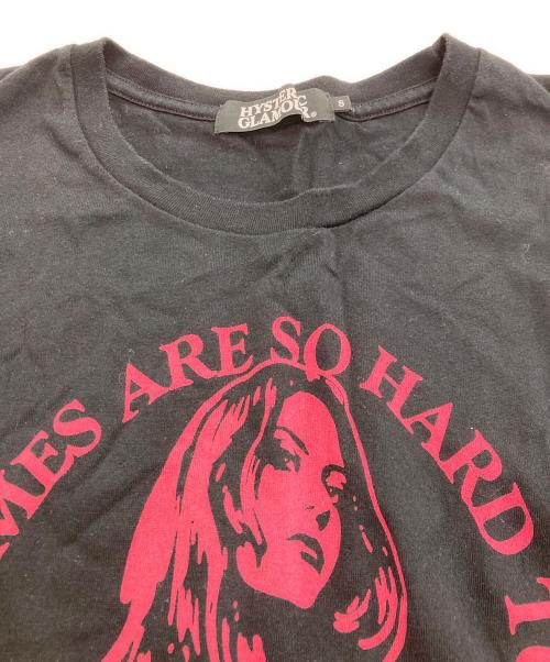 Hysteric Glamour（ヒステリックグラマー）Hysteric Glamour (ヒステリックグラマー) ヒスガールプリントTシャツ ブラック サイズ:Sの古着・服飾アイテム