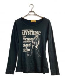 Hysteric Glamour（ヒステリックグラマー）の古着「The Venom Paradise カットソー」｜ブラック