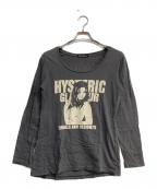 Hysteric Glamourヒステリックグラマー）の古着「THRILLS AND DELIGHTS カットソー」｜グレー