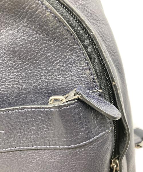 COACH（コーチ）COACH (コーチ) レザーショルダーバッグ ネイビーの古着・服飾アイテム