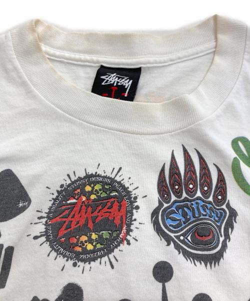 stussy（ステューシー）stussy (ステューシー) 歴代ロゴTEE ホワイト サイズ:Lの古着・服飾アイテム