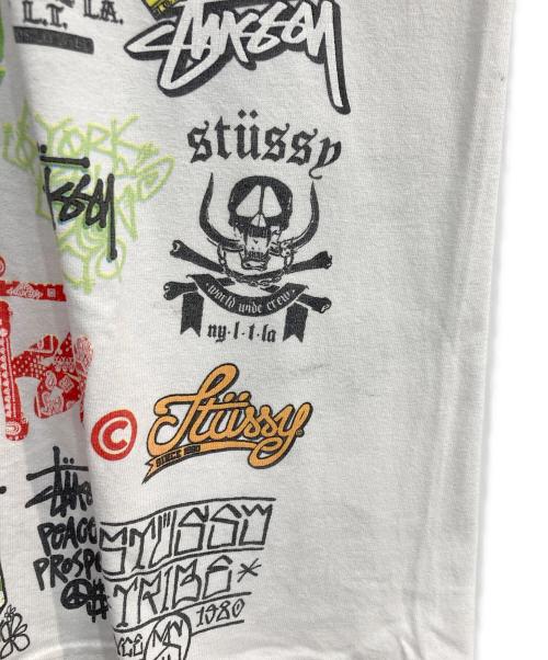 stussy（ステューシー）stussy (ステューシー) 歴代ロゴTEE ホワイト サイズ:Lの古着・服飾アイテム