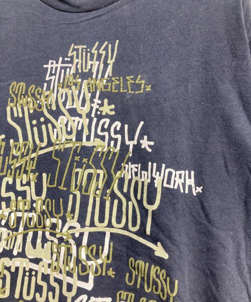 stussy（ステューシー）stussy (ステューシー) ロゴTEE ブラック サイズ:Mの古着・服飾アイテム