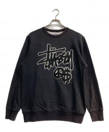 stussy（ステューシー）の古着「ワッペンクルーネックスウェット」｜ブラック