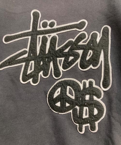 stussy（ステューシー）stussy (ステューシー) ワッペンクルーネックスウェット ブラック サイズ:Lの古着・服飾アイテム