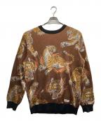 WACKO MARIAワコマリア）の古着「タイガー柄 JACQUARD CREW NECK SWEATER」｜ブラウン