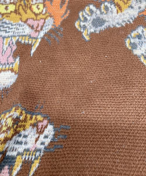 WACKO MARIA（ワコマリア）WACKO MARIA (ワコマリア) タイガー柄 JACQUARD CREW NECK SWEATER ブラウン サイズ:Mの古着・服飾アイテム