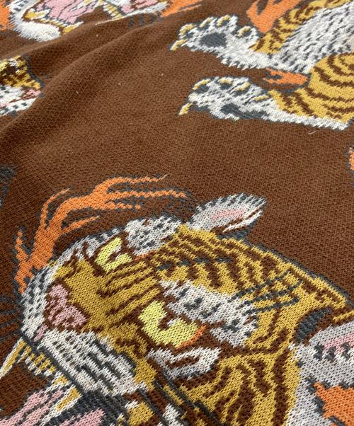 WACKO MARIA（ワコマリア）WACKO MARIA (ワコマリア) タイガー柄 JACQUARD CREW NECK SWEATER ブラウン サイズ:Mの古着・服飾アイテム