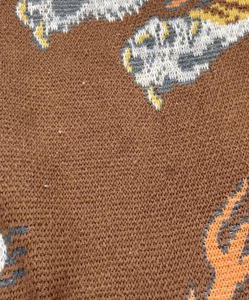 WACKO MARIA（ワコマリア）WACKO MARIA (ワコマリア) タイガー柄 JACQUARD CREW NECK SWEATER ブラウン サイズ:Mの古着・服飾アイテム