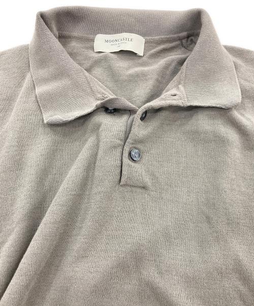 MOONCASTLE（ムーンキャッスル）mooncastle (ムーンキャッスル) アイスコットン半袖ニットポロ オリーブ サイズ:Ⅼの古着・服飾アイテム