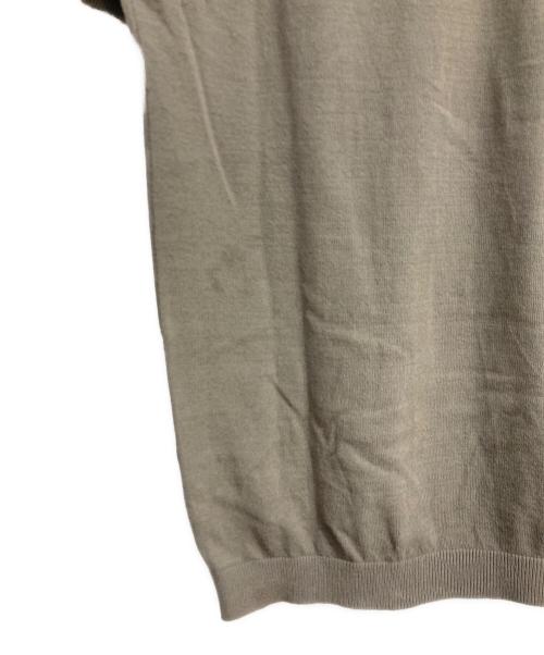MOONCASTLE（ムーンキャッスル）mooncastle (ムーンキャッスル) アイスコットン半袖ニットポロ オリーブ サイズ:Ⅼの古着・服飾アイテム