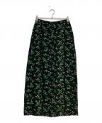 THE SHINZONEザ シンゾーン）の古着「FLORAL JACQUARD SKIRT」｜ブラック×グリーン