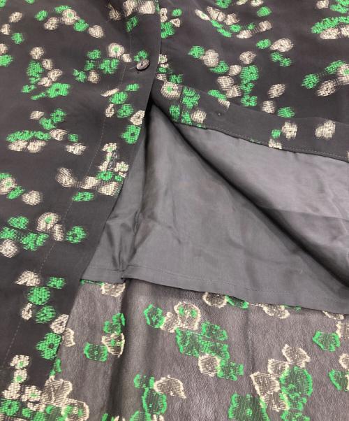 THE SHINZONE（ザ シンゾーン）THE SHINZONE (ザ シンゾーン) FLORAL JACQUARD SKIRT ブラック×グリーン サイズ:36 未使用品の古着・服飾アイテム