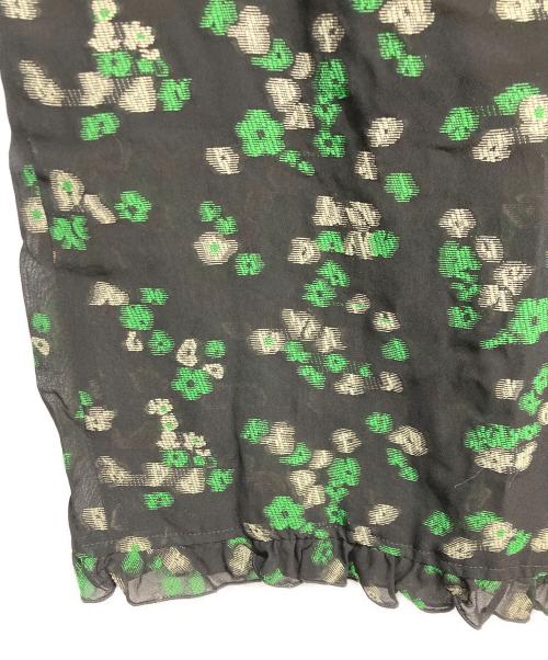 THE SHINZONE（ザ シンゾーン）THE SHINZONE (ザ シンゾーン) FLORAL JACQUARD SKIRT ブラック×グリーン サイズ:36 未使用品の古着・服飾アイテム