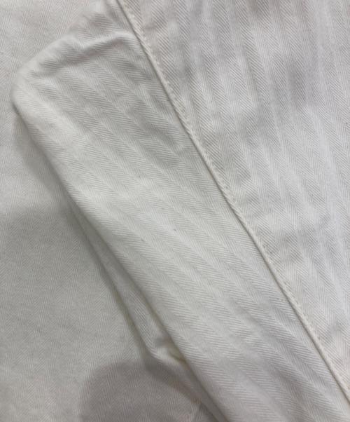 HAVERSACK（ハバーサック）HAVERSACK (ハバーサック) コットンヘリンボーンカーゴパンツ ホワイト サイズ:1の古着・服飾アイテム