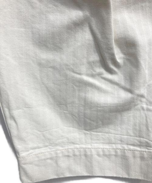 HAVERSACK（ハバーサック）HAVERSACK (ハバーサック) コットンヘリンボーンカーゴパンツ ホワイト サイズ:1の古着・服飾アイテム