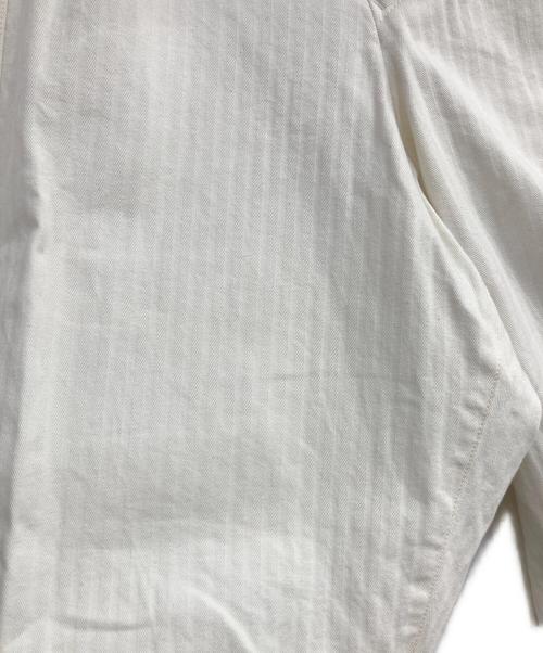HAVERSACK（ハバーサック）HAVERSACK (ハバーサック) コットンヘリンボーンカーゴパンツ ホワイト サイズ:1の古着・服飾アイテム