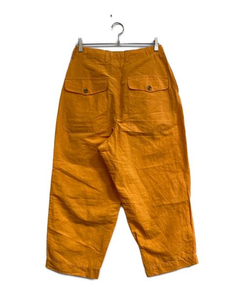 HAVERSACK（ハバーサック）HAVERSACK (ハバーサック) コットンリネンワイドパンツ オレンジ サイズ:Sの古着・服飾アイテム