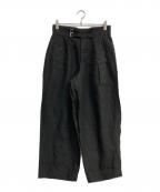 HAVERSACKハバーサック）の古着「FRONT GATHERED SAROUEL PANTS」｜ブラック