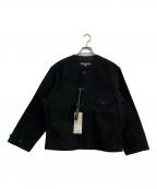 HAVERSACKハバーサック）の古着「NO COLLAR MOLESKIN WORK JACKET」｜ブラック