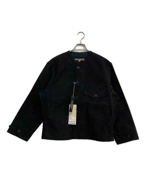 HAVERSACK（ハバーサック）HAVERSACK (ハバーサック) NO COLLAR MOLESKIN WORK JACKET ブラック サイズ:Mの古着・服飾アイテム