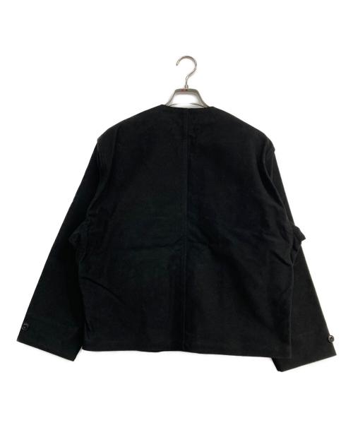 HAVERSACK（ハバーサック）HAVERSACK (ハバーサック) NO COLLAR MOLESKIN WORK JACKET ブラック サイズ:Mの古着・服飾アイテム
