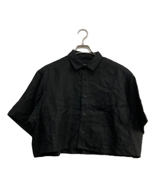 HAVERSACK（ハバーサック）HAVERSACK (ハバーサック) リネン半袖シャツ ブラック サイズ:1の古着・服飾アイテム