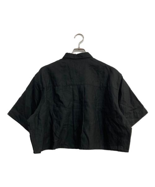 HAVERSACK（ハバーサック）HAVERSACK (ハバーサック) リネン半袖シャツ ブラック サイズ:1の古着・服飾アイテム