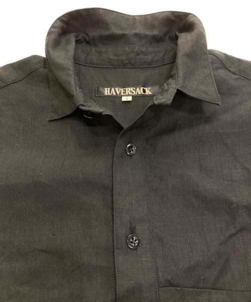 HAVERSACK（ハバーサック）HAVERSACK (ハバーサック) リネン半袖シャツ ブラック サイズ:1の古着・服飾アイテム