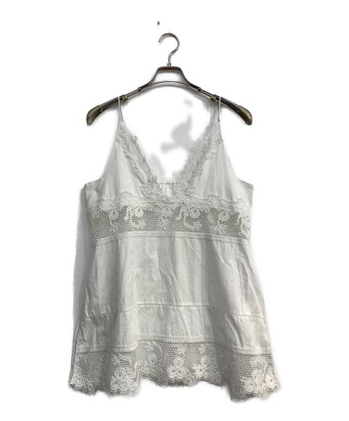 LESSAGE（レサージュ）LESSAGE (レサージュ) ケミカルレースキャミ ホワイト サイズ:Freeの古着・服飾アイテム