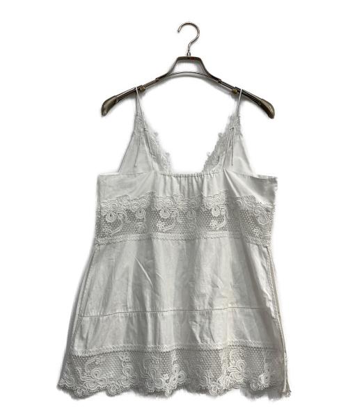 LESSAGE（レサージュ）LESSAGE (レサージュ) ケミカルレースキャミ ホワイト サイズ:Freeの古着・服飾アイテム