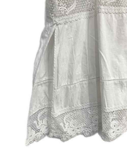 LESSAGE（レサージュ）LESSAGE (レサージュ) ケミカルレースキャミ ホワイト サイズ:Freeの古着・服飾アイテム