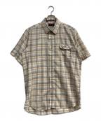 LEVI'Sリーバイス）の古着「半袖チェックシャツ」｜ベージュ