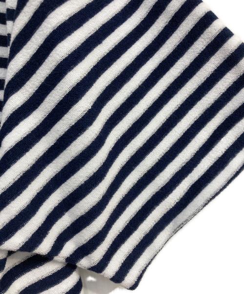 POLO RALPH LAUREN（ポロ・ラルフローレン）POLO RALPH LAUREN (ポロ・ラルフローレン) テリークロス ジョニーカラーポロシャツ ネイビー×ホワイト サイズ:LL 未使用品の古着・服飾アイテム