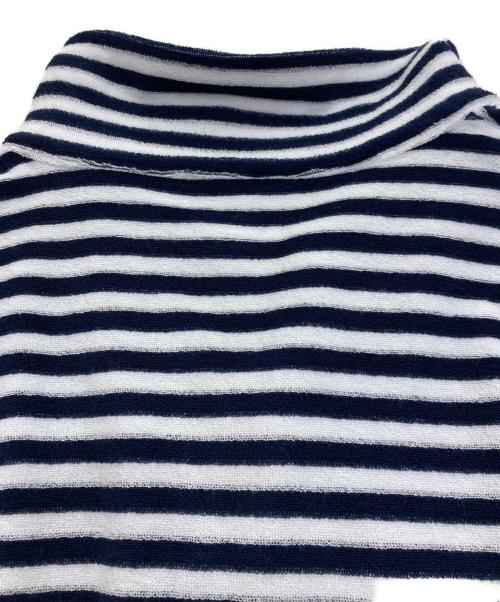 POLO RALPH LAUREN（ポロ・ラルフローレン）POLO RALPH LAUREN (ポロ・ラルフローレン) テリークロス ジョニーカラーポロシャツ ネイビー×ホワイト サイズ:LL 未使用品の古着・服飾アイテム