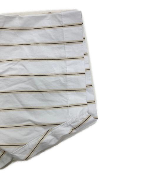 in・stru(men-tal)（インストルメンタル）in・stru(men-tal) (インストルメンタル) Cotton High Density Stripe Short-sleeve Shirt ホワイト サイズ:44の古着・服飾アイテム