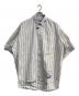 in・stru(men-tal)（インストルメンタル）の古着「Cotton High Density Stripe Short-sleeve Shirt」｜ホワイト