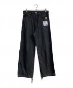 in・stru(men-tal).インストルメンタル）の古着「Cotton Tencel Denim Wide Pants」｜ブラック