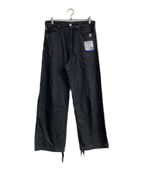 in・stru(men-tal).（インストルメンタル）in・stru(men-tal). (インストルメンタル) Cotton Tencel Denim Wide Pants ブラック サイズ:44の古着・服飾アイテム