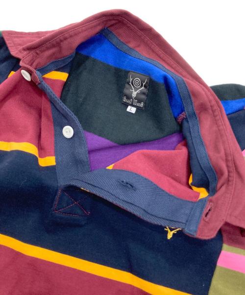 South2 West8（サウスツー ウエストエイト）south2 west8 (サウスツー ウエストエイト) Rugger Shirt ワインレッド サイズ:Lの古着・服飾アイテム