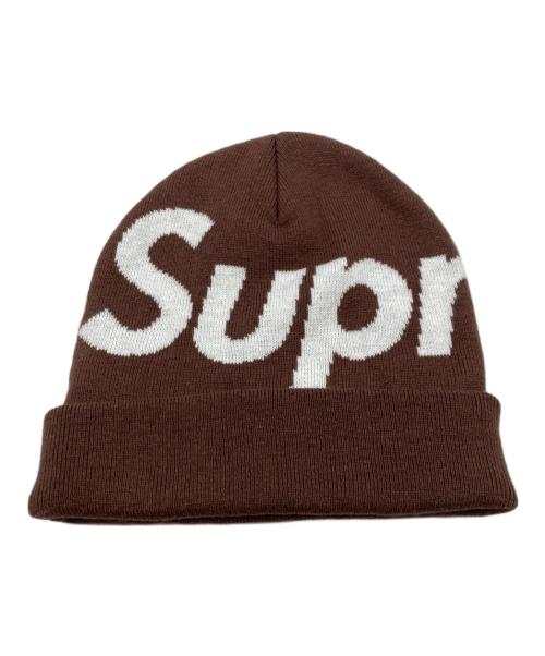 SUPREME（シュプリーム）Supreme (シュプリーム) BIG LOGO BEANIE ブラウンの古着・服飾アイテム