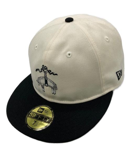 New Era（ニューエラ）New Era (ニューエラ) BROOKS BROTHERS (ブルックスブラザーズ) コラボキャップ アイボリー×ブラック サイズ:58.7㎝の古着・服飾アイテム