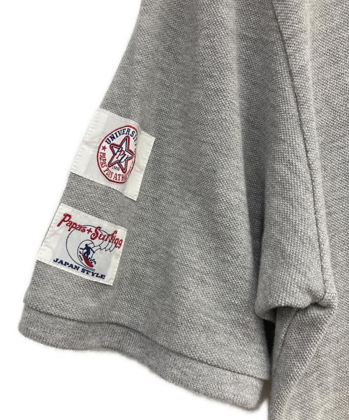 PAPAS PLUS（パパスプラス）PAPAS PLUS (パパスプラス) ポロシャツ グレー サイズ:Mの古着・服飾アイテム