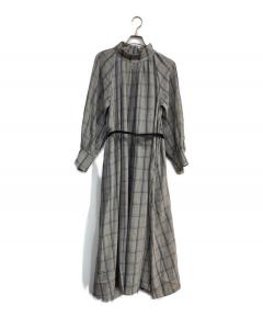 中古・古着通販】ebure (エブール) ラミーサテン シャツワンピース