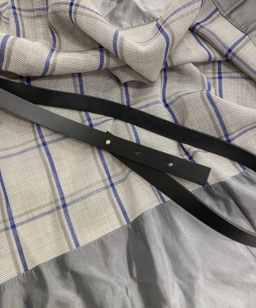 ebure（エブール）EBURE (エブール) クリアチェックハイネックワンピース グレー サイズ:38の古着・服飾アイテム