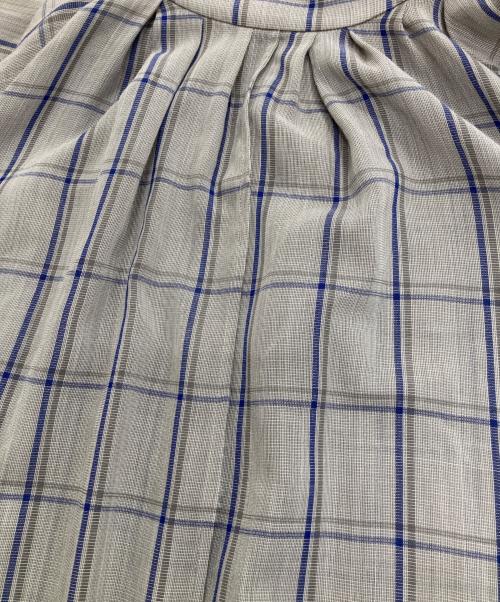 ebure（エブール）EBURE (エブール) クリアチェックハイネックワンピース グレー サイズ:38の古着・服飾アイテム